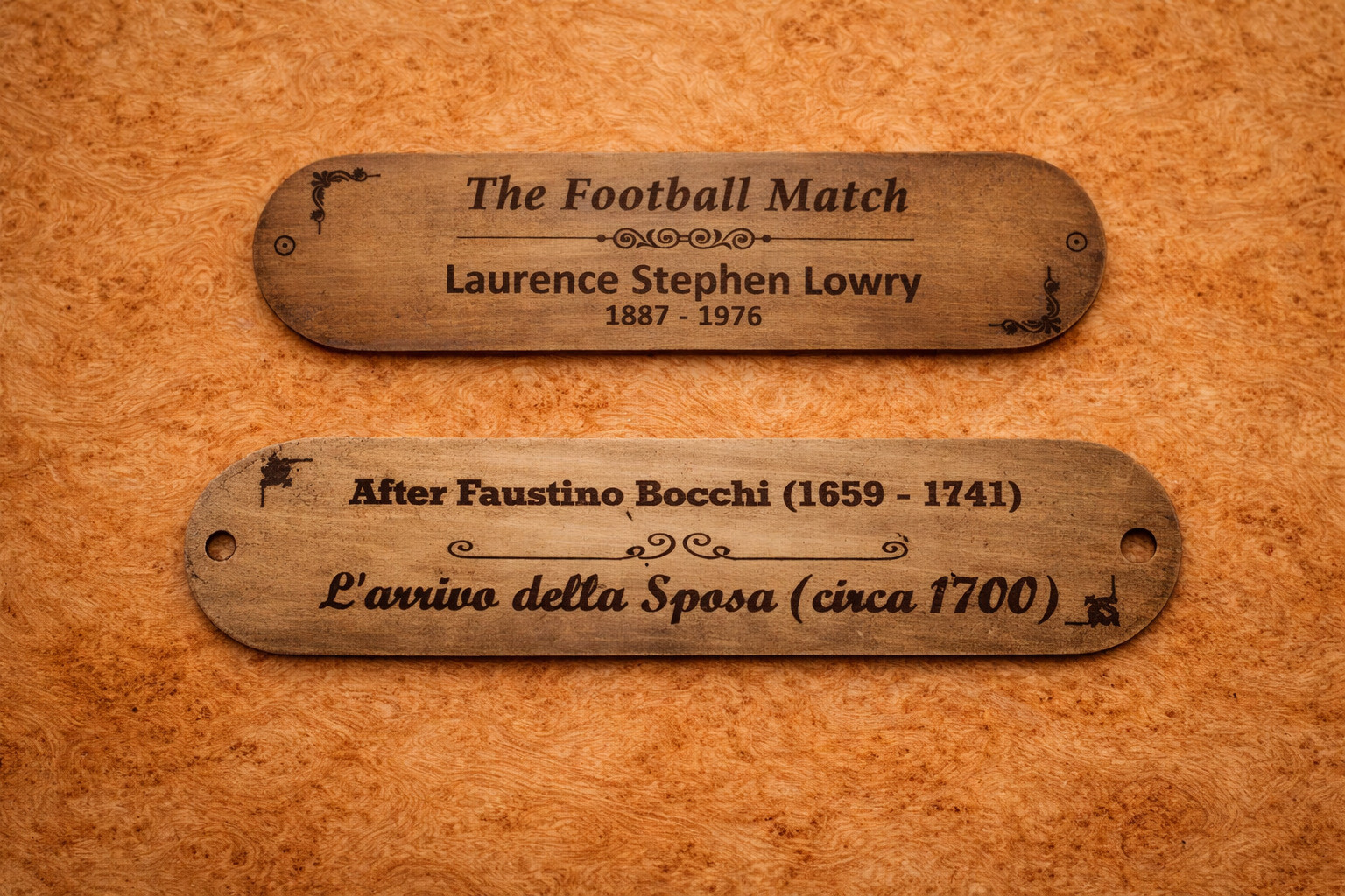 Aged Brass nameplates